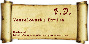 Veszelovszky Dorina névjegykártya