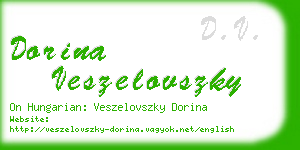 dorina veszelovszky business card